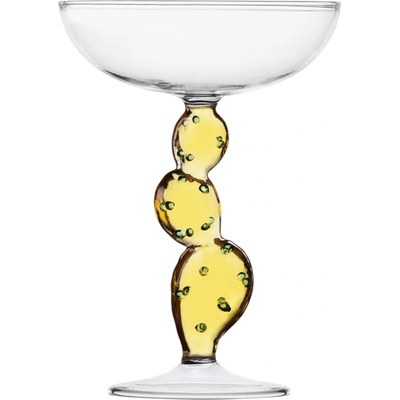 Ichendorf Desert Plants pohár na šampanské kaktus žltý 300 ml