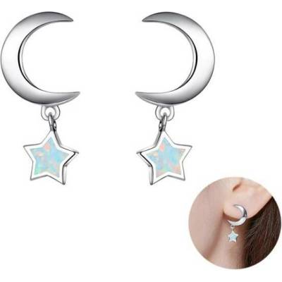 All4Silver náušnice stříbrné noční obloha Opal S5243