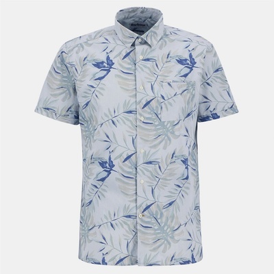 Barbour Men's B. Li Valleyfield Short-Sleeve Patterned Shirt - Bleached Blue