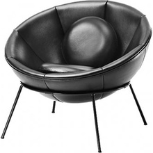 Arper Bowl chair černá kůže