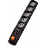 HSK Data Power strip Acar F5 anti-surge 5 sockets 1.5m black straight plug (W0104)