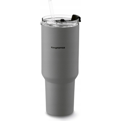Konighoffer Davos termohrnček so slamkou 1200 ml sivý