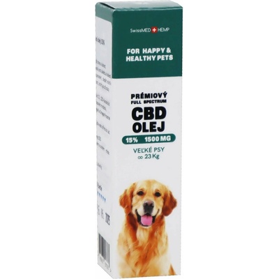 SwissMedHemp CBD olej pre velké psy 15% 10 ml