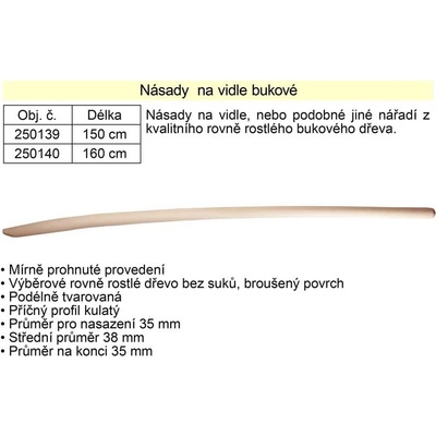 TRACIK Násada na vidle 160 cm