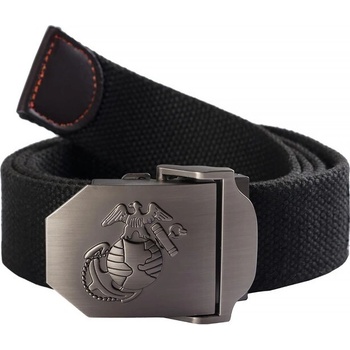 Opasok MFH Nemecko nylonový s kovovou prackou USMC čierny