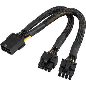  Захранващ кабел PCI-E 8-пин женски към 2x8(6+2)-пин мъжки (PCIE8FTO2X8M)