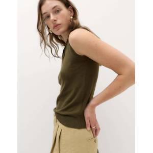 Marks & Spencer Тясно плетено топче/жилетка със скръстване отпред Marks & Spencer зелена Marks & Spencer | Zelen | ЖЕНИ | S