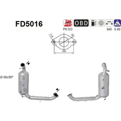 AS Filtr pevných částic ASA FD5016
