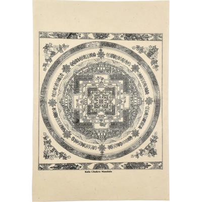 Sanu Babu Kalachakra mandala,tisk na ručním papíru, 50x75cm