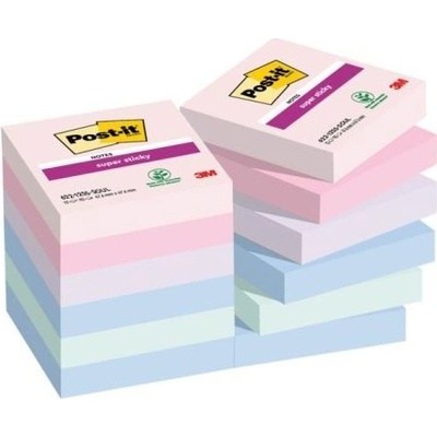 POST-IT Bloček Post-it Super Sticky SOULFUL, veľkosť 47.6x47.6 mm, 12 bločkov