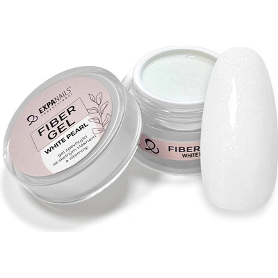 Expa nails Uv Led gel Fiber white Pearl zpevňující gel se skelnými vlákny 15 g