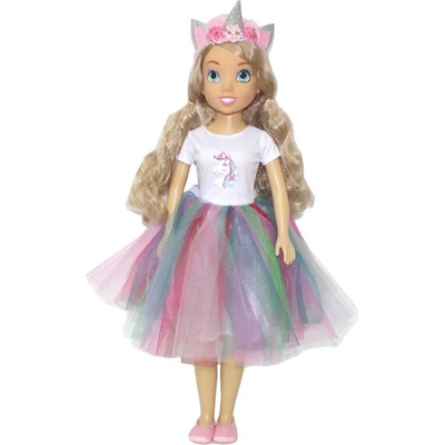 Bambolina Кукла Bambolina - My lovely doll, с рокля на еднорог, 80 cm (BD2001I)