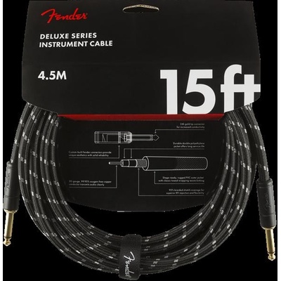 Fender Deluxe Series Instrument Cable S/S 4,5 m Black Tweed