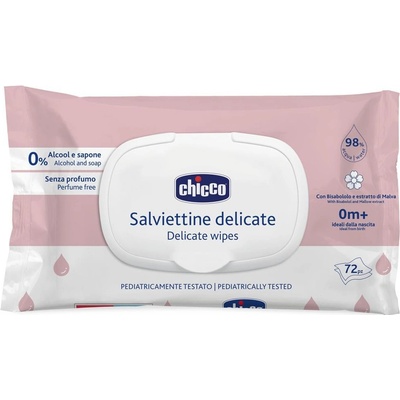 CHICCO Dětské vlhčené ubrousky Delicate s heřmánkem 72 ks