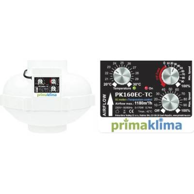 Prima Klima CTRL 160 EC - 1180 m3/h - Ø160 mm - regulátor + termostat
