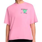 Nike Дамска тениска Nike Women's Dri-Fit Swift Boxy Juxtasport Tee Running shirt - Pink Rise / Illusion Green - размер XS (916-7766-0211)