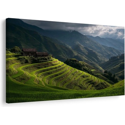 Obraz zelené rýžové terasy - 60x40