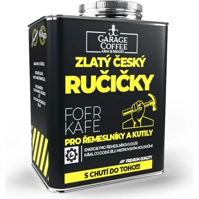Fixi Coffee Fofr kafe Zlatý český ručičky směs výběrové kávy stylový plechový kanystr 250 g