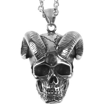 NNM висулка Goat Horns Skull- SSLHP151P