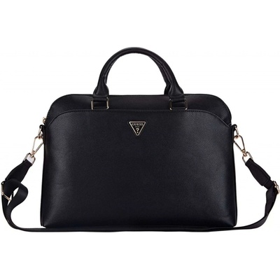 Guess PU Grained Triangle Logo 15/16" Black GUCB15PGTSPSK – Zboží Živě