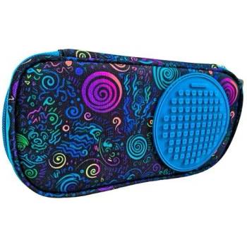 PIXIE CREW Ученически несесер, син, Spiral magic, 50 пиксела