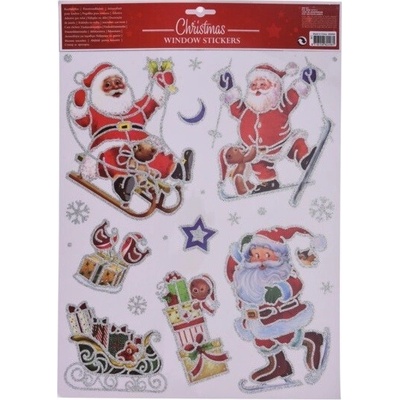 Vianočné nálepky Santa Claus 30 x 42 cm Sezónkovo