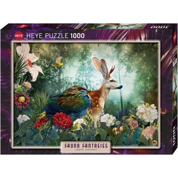 Image 1 of Heye - Puzzle Fantastic fauna - Jackalope - 1 000 piese