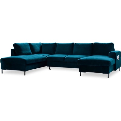 Miuform Кадифен разтегателен ъглов диван петролен (ляв ъгъл) Lofty Lilly - Miuform (Lofty Lilly HAEECL-2Q-LCBKR KRO4)