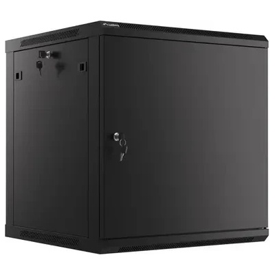 Lanberg Комуникационен шкаф, Lanberg rack cabinet 19" wall-mount 12U/600x600 for self-assembly with metal door black (flat pack) (WF01-6612-00B)