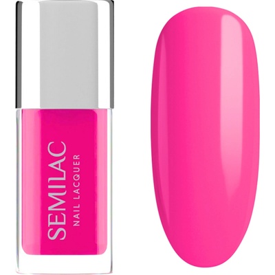 Semilac Classic Nail Polish Nail Lacquer Neon Pink 9 ml