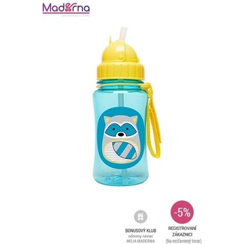 Skip Hop Zoo fľaštička so slamkou medvedík čistotný