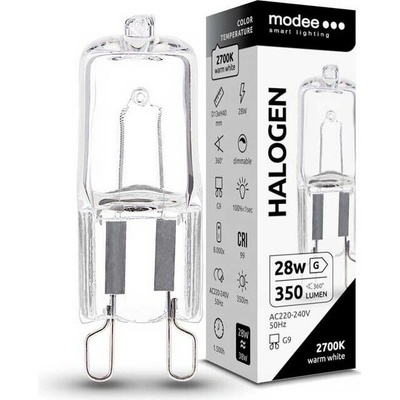 Modee halogenová žárovka G9 28W teplá bílá
