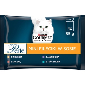 Gourmet Perle храна за възрастни котки Мини филета в сос 4x85g