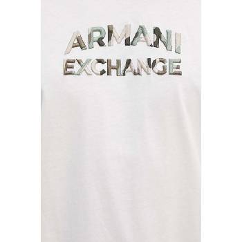 Giorgio Armani Памучна тениска Armani Exchange в бежово с апликация 6DZTHC ZJBYZ (6DZTHC.ZJBYZ)