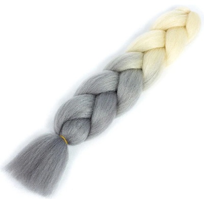 Jumbo Braids B50 svetlá blond-tmavá sivá ombré kanekalon