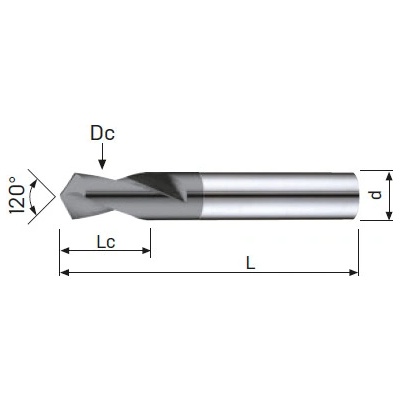 OSL Nc navrtávák tvrdokovový 120° 10,00x25x75 altixn, 48hrc