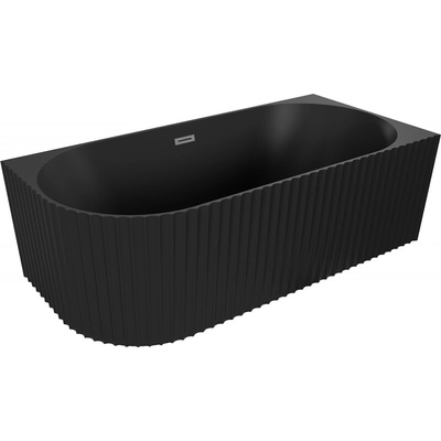 Mexen Gia 150 x 75 cm, čierna mat, prepad gun metal - 52701507571P-95