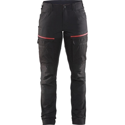 Blåkläder AB 7166 Ladies Service Trousers with Stretch Cerná/cervená
