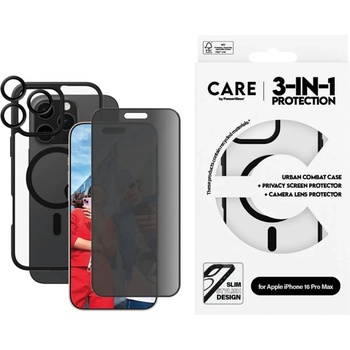 Panzer Комплект CARE by PanzerGlass за iPhone 16 Pro, Bundle, Flagship, 3in1, Privacy