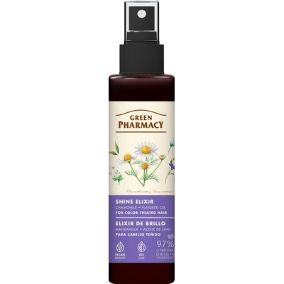 Green Pharmacy Chamomile & Flaxseed oil Elixir bezoplachový elixír pro barvené vlasy 150 ml