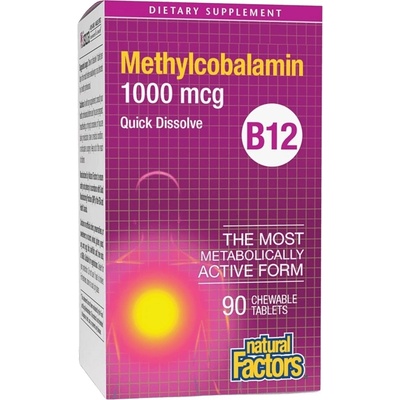 Natural Factors B12 Methylcobalamin 1000 mcg, 90 Тablets
