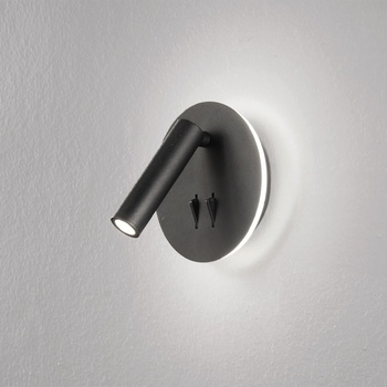 Ondaluce Sella led Аплик 6+3w 3000К Ф130мм Черен (ap.sella/cr-nero)