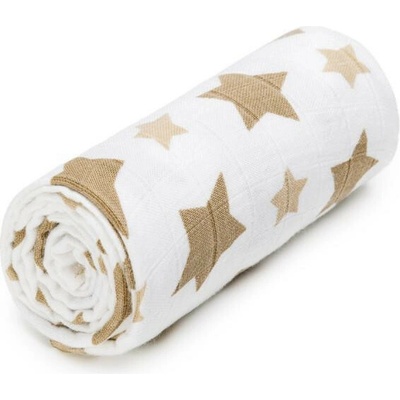 T-tomi Bambusová osuška potlač 90 x 100 cm Béžové hviezdičky