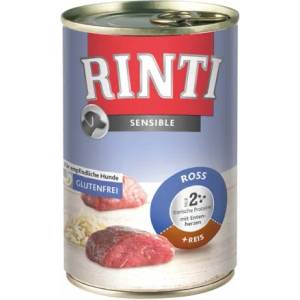 RINTI Sensible Adult - консерва за кучета с конско, патешки сърца и ориз - 400 гр - Германия
