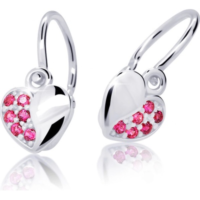 Cutie Jewellery dětské z bílého zlata srdíčka C2160-B Tcf Red