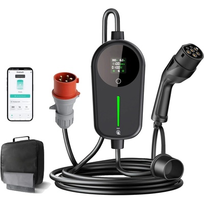 EVPartner Nabíječka s Wi-Fi pro elektromobil a Plug-in hybrid do zásuvky CEE 400 V Typ 2 11 kW 10 m | Zboží Auto