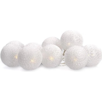 Solight LED řetěz vánoční koule bavlněné 10LED 1m 2x AA IP20