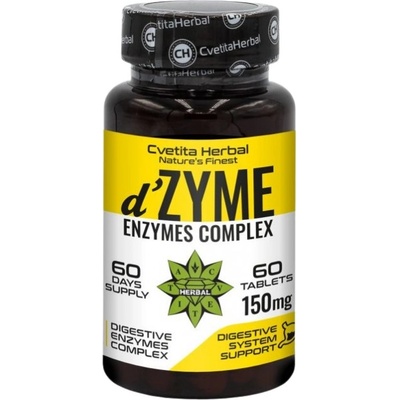 Cvetita Herbal d'Zyme Enzymes Complex [60 Таблетки]