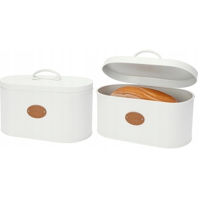 Sada chlebníku Excellent Houseware, bílý kov