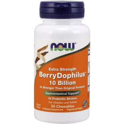 NOW BerryDophilus Extra Strength 50 žvýkacích pastilek